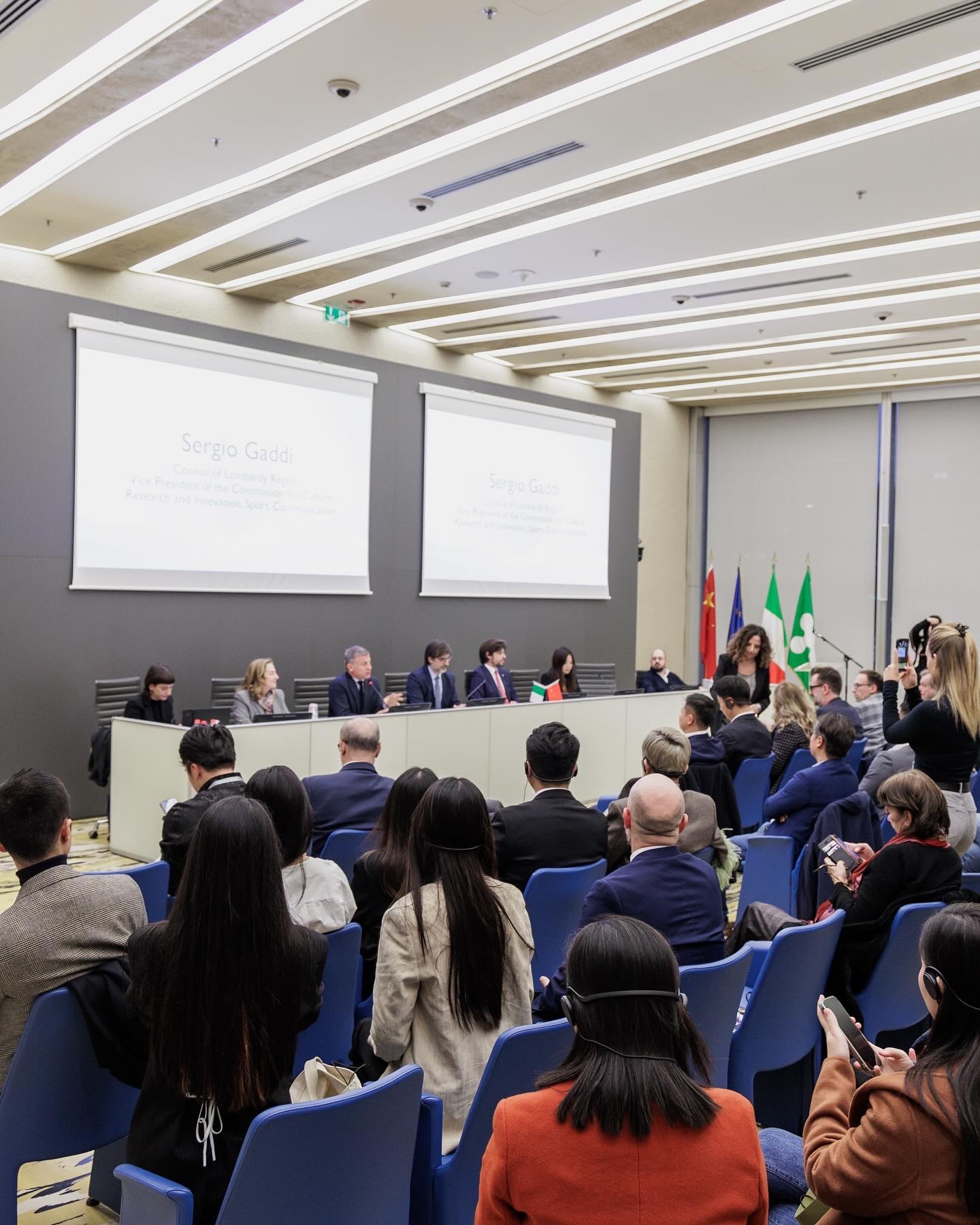 Italy–China institutional session — a full house for the bilateral innovation panel — Milan