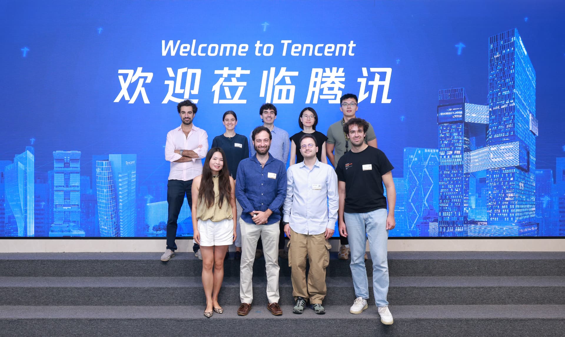 Tencent — the cohort welcomed at headquarters with the hosting team — Shenzhen